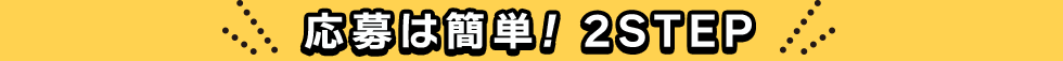 応募は簡単！2STEP